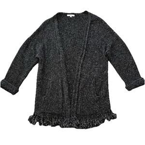 Madewell Memento Fringed Sweater Cardigan with Pockets Women's Size M